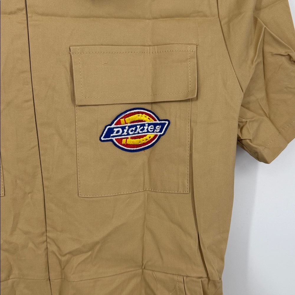Dickies Tan Short Sleeve Jumpsuit Size Large - Picture 2 of 6